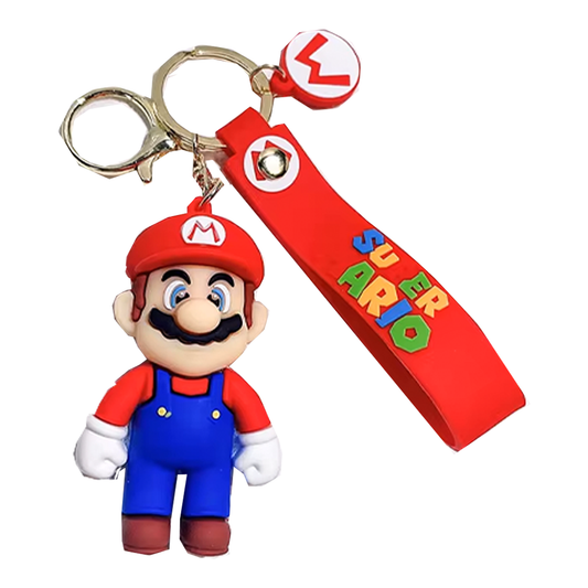 Mario 3D Silicone Keychain Keyring Pendant