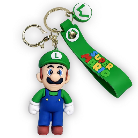 Luigi 3D Silicone Keychain Keyring Pendant