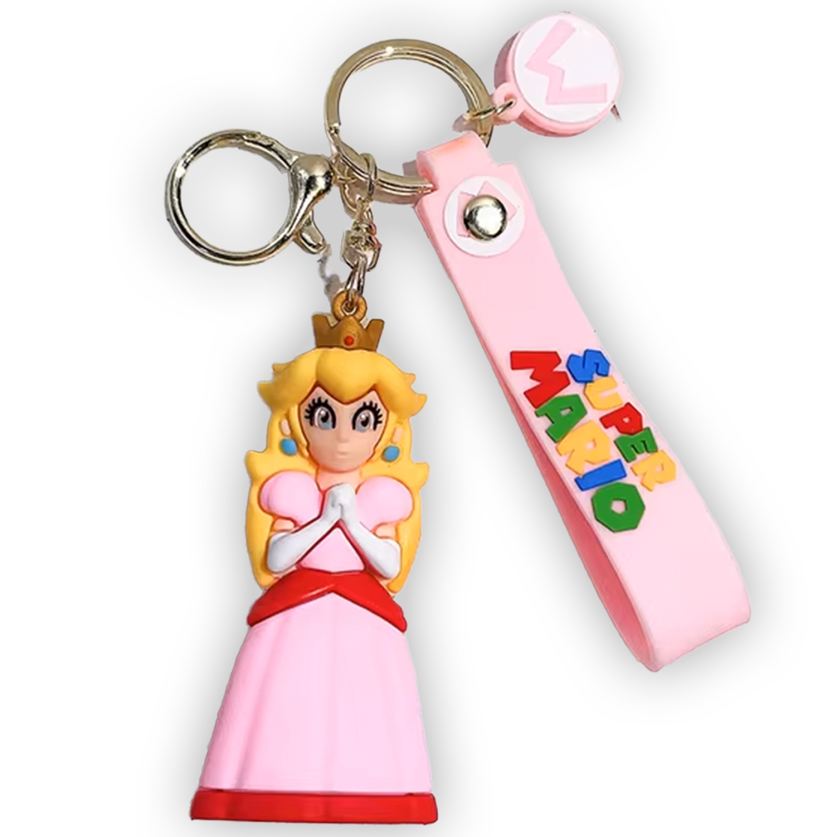 Princess Peach 3D Silicone Keychain Keyring Pendant