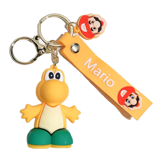 Yellow Yoshi 3D Silicone Keychain Keyring Pendant