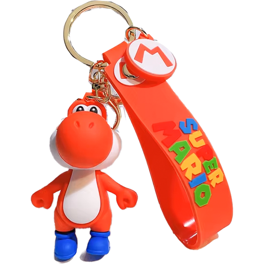 Red Yoshi 3D Silicone Keychain Keyring Pendant