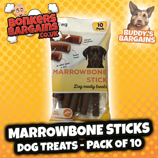 Pet Dog Treats Marrowbone Sticks 10 Pack Flow Pack 76377 (Parcel Rate)