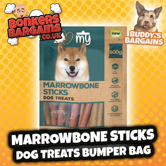 Pet Dog Treats Marrowbone Meaty Sticks 600g Bumper Bag 74205 (Parcel Rate)