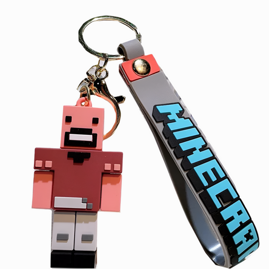 Minecraft 3D Silicone Keychain Keyring Pendant - Llavero Villager
