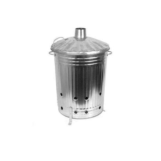 Portable Medium Galvanised Steel Garden Fire Bin Incinerator FBM 34CMX42CM