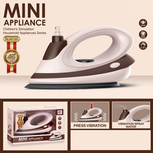 Mini Iron Kids Home Appliances Simulation Toys Pretend Play with Sound & Lights