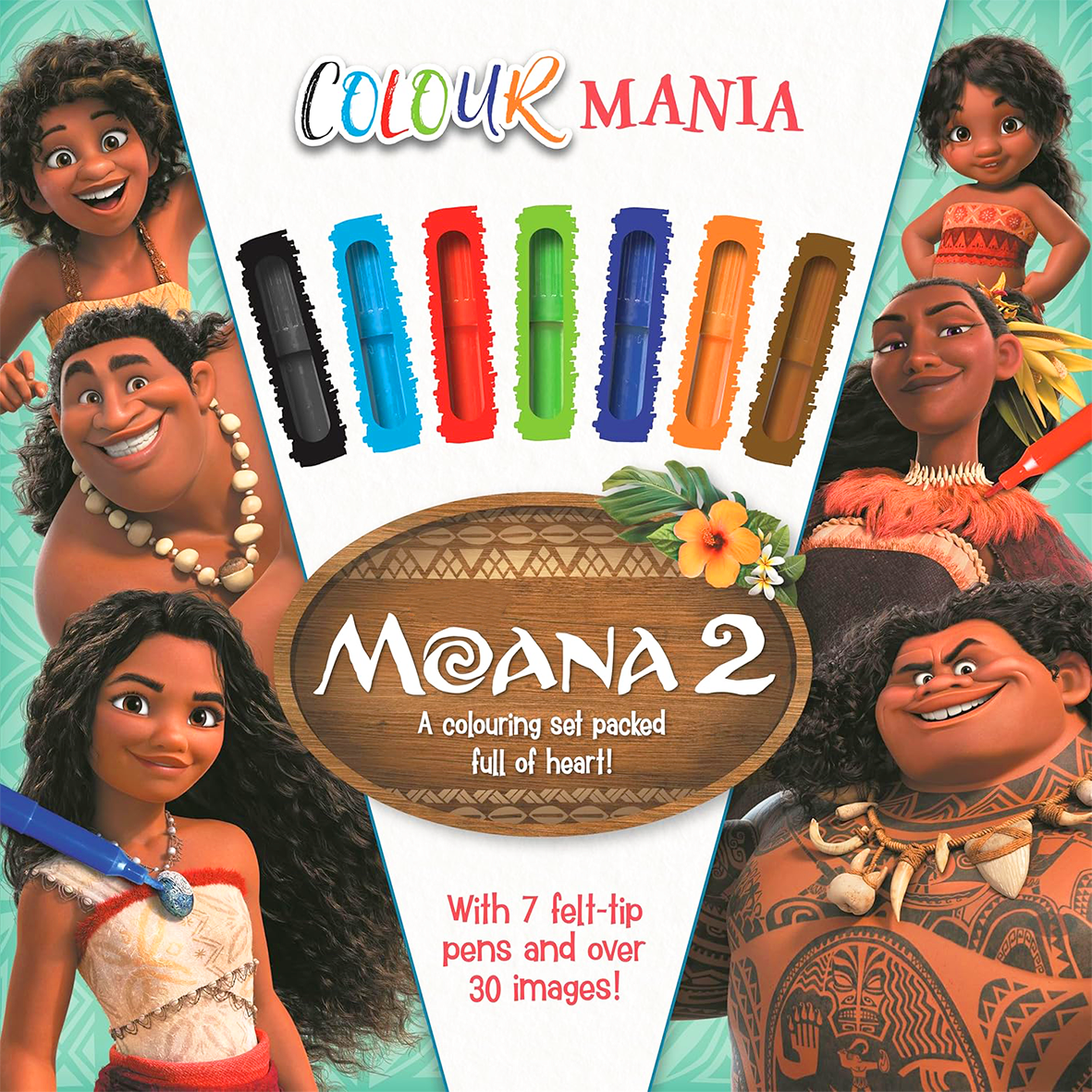 Moana 2 Colourmania Colouring Book and Felt Tips Set