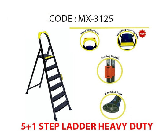 Step Ladder Heavy Duty 5+1 Diy Home MX3125