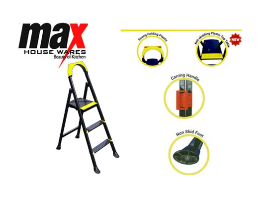 2+1 Step Ladder Heavy Duty Assorted Colours MX3122 / MX3102
