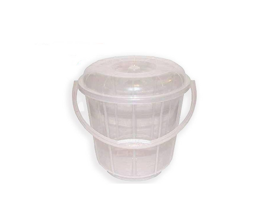 9 Litre Clear Transparent Plastic Bucket MX4102