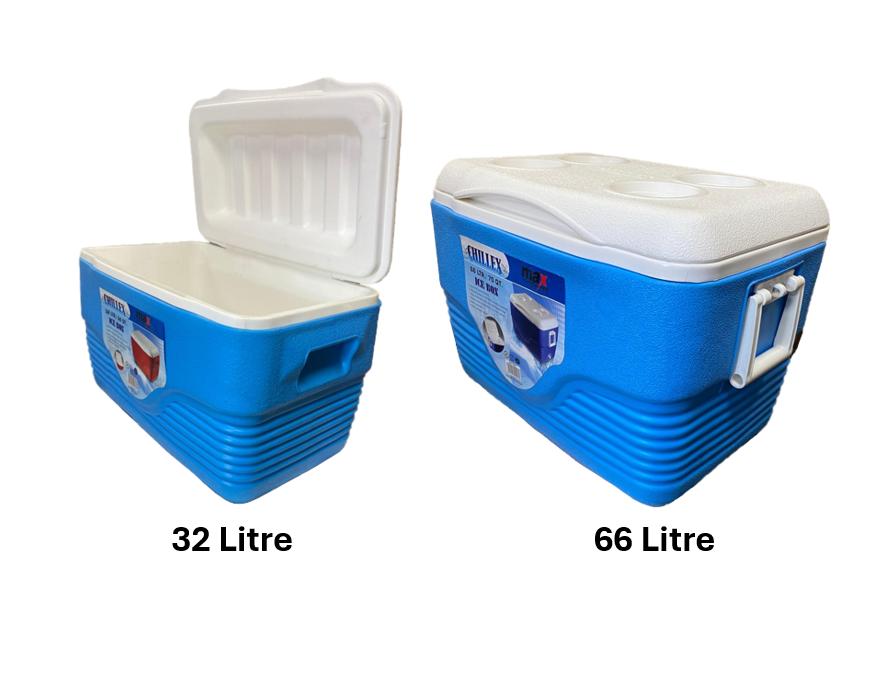 Chillex Ice Chest Cooler Box Set Of 4 Assorted Colours