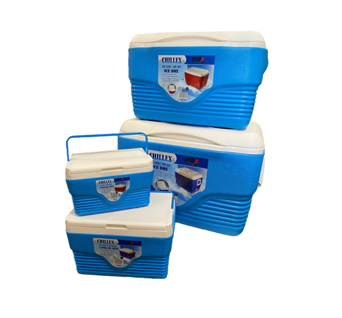 Chillex Ice Chest Cooler Box Set Of 4 Assorted Colours