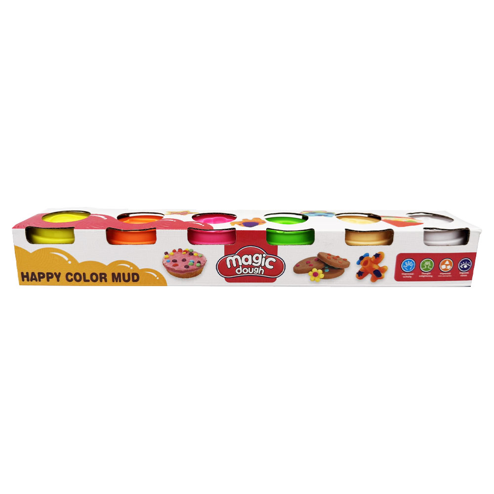 Magic Dough 6 Pack Set - Happy Colour Mud