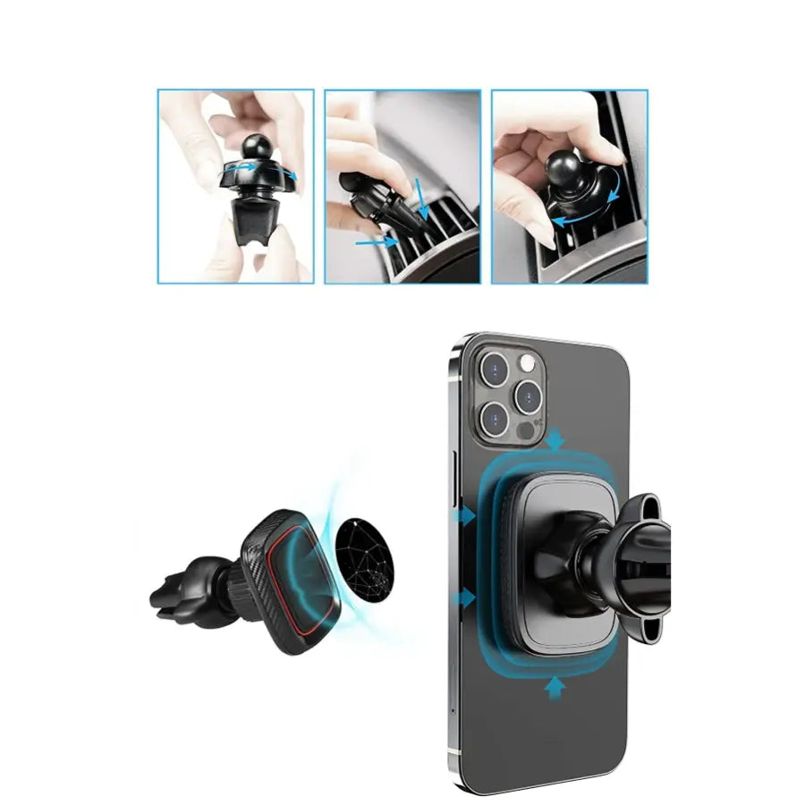 Universal Magnetic Car Phone Holder & Stand, Cellphone Magnet Mount 360 Rotation Holder in Car