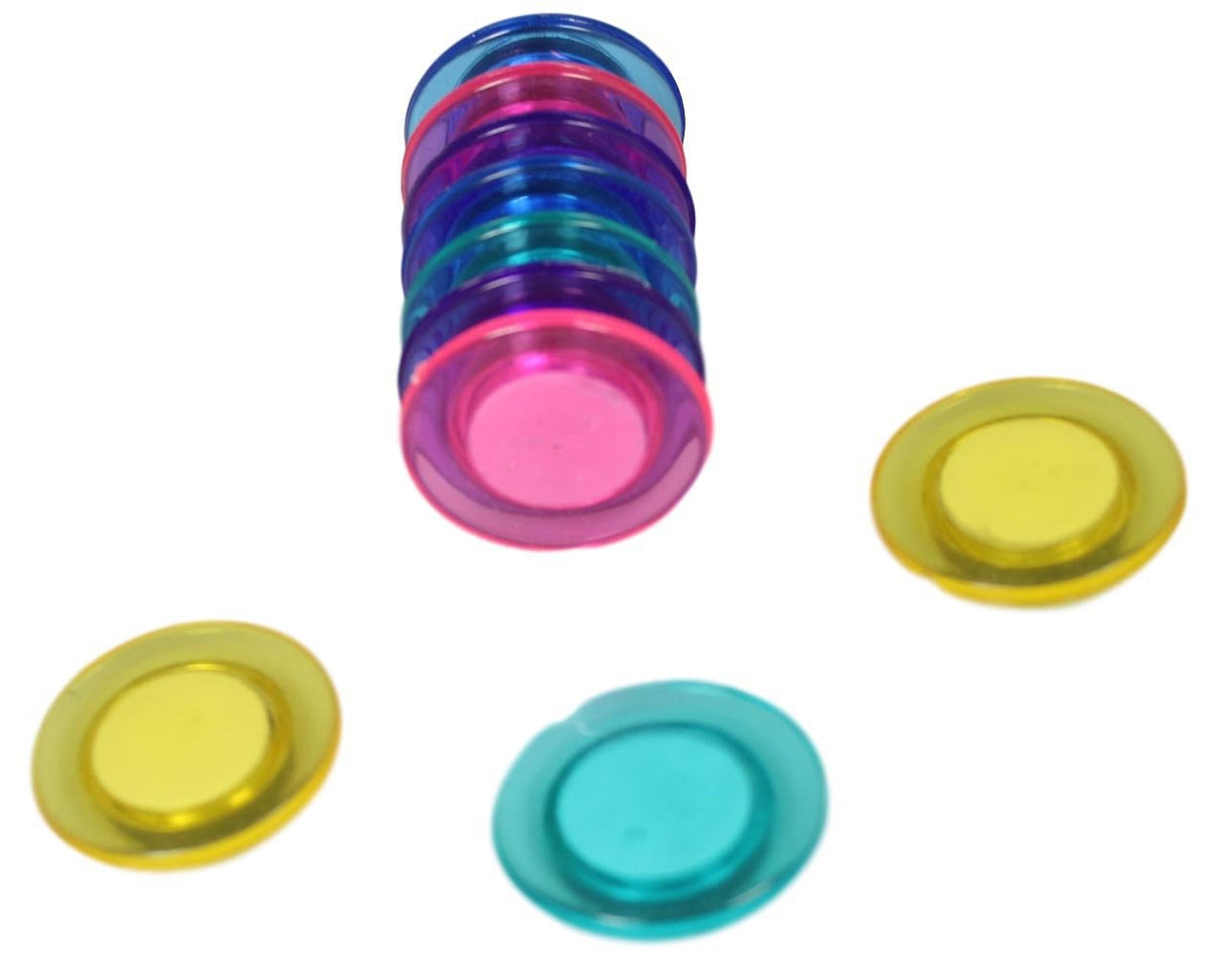 Round Fridge Freezer Magnets Pack Of 10 Assorted Colours