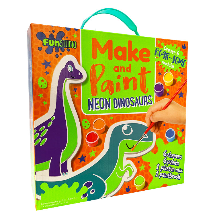 Super Neon Dinosaurs Make And Paint Kit