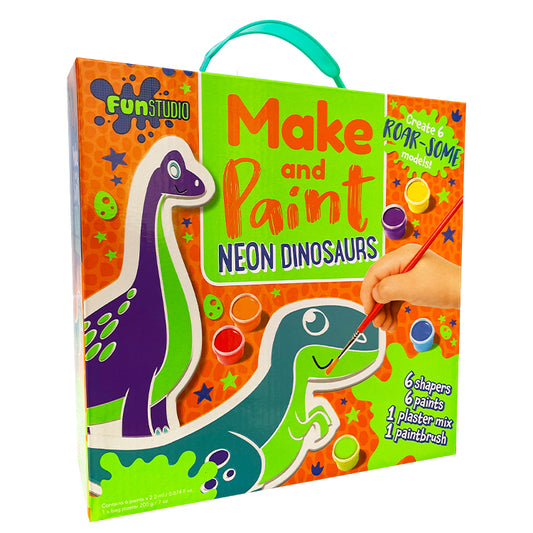 Super Neon Dinosaurs Make And Paint Kit
