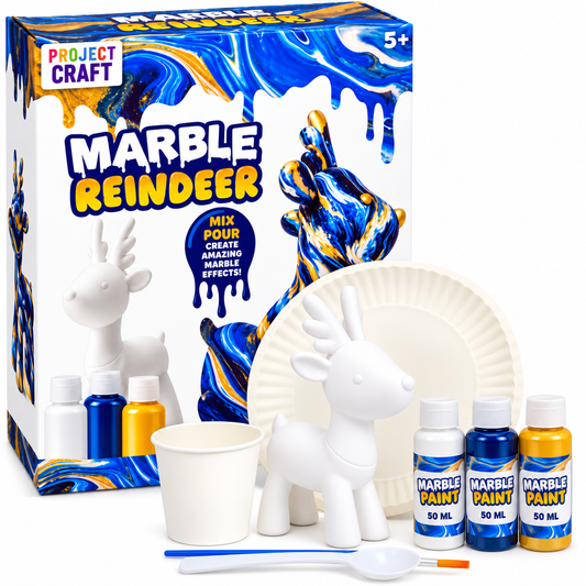 Marble Reindeer - Christmas Paint Pour Craft Kit