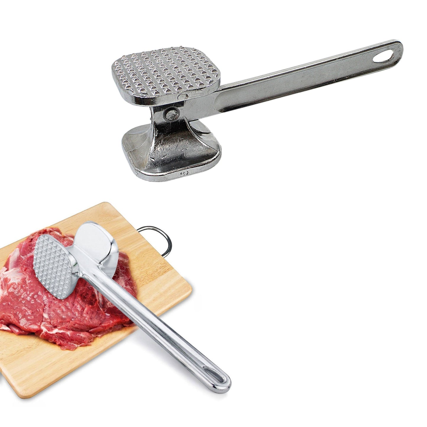 Metal Meat Mallet Aluminium Tenderizer Steak Beef Chicken Hammer Kitchen Tool 4772