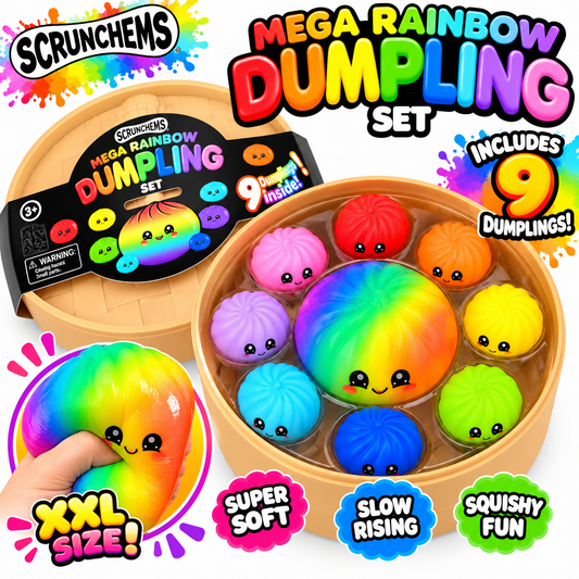 Scrunchems XXL Mega Rainbow Squishy Dumpling Set
