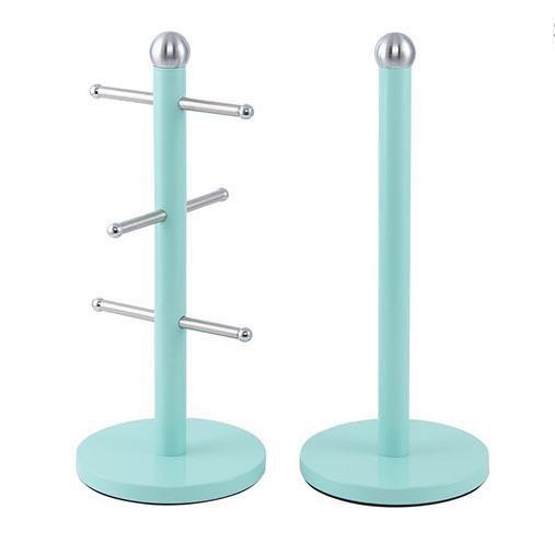 Free Standing Kitchen Roll Holder and Mug Tree Assorted Colours 33 cm 2010