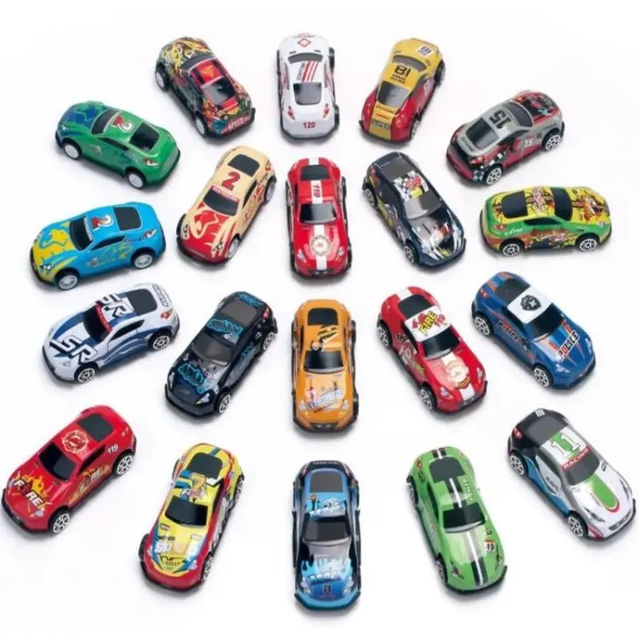 Toy Cars Racing Set 30 Pack Pull Back Friction Powered Alloy Vehicles