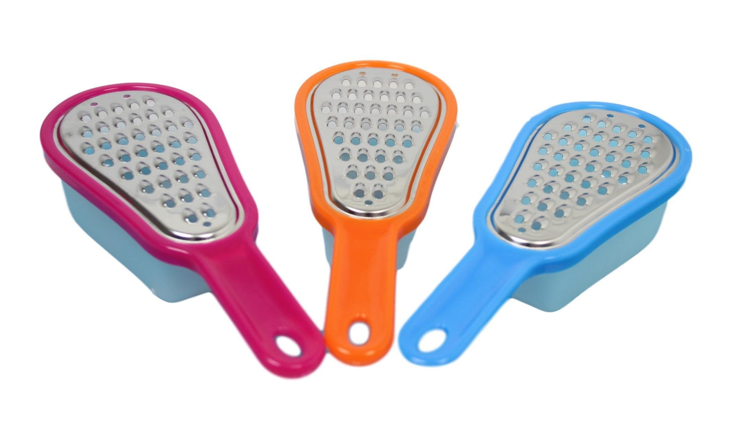 Mini Stainless Steel  Cheese Nutmeg Ginger Grater with Storage Container Assorted Colours 5431 A