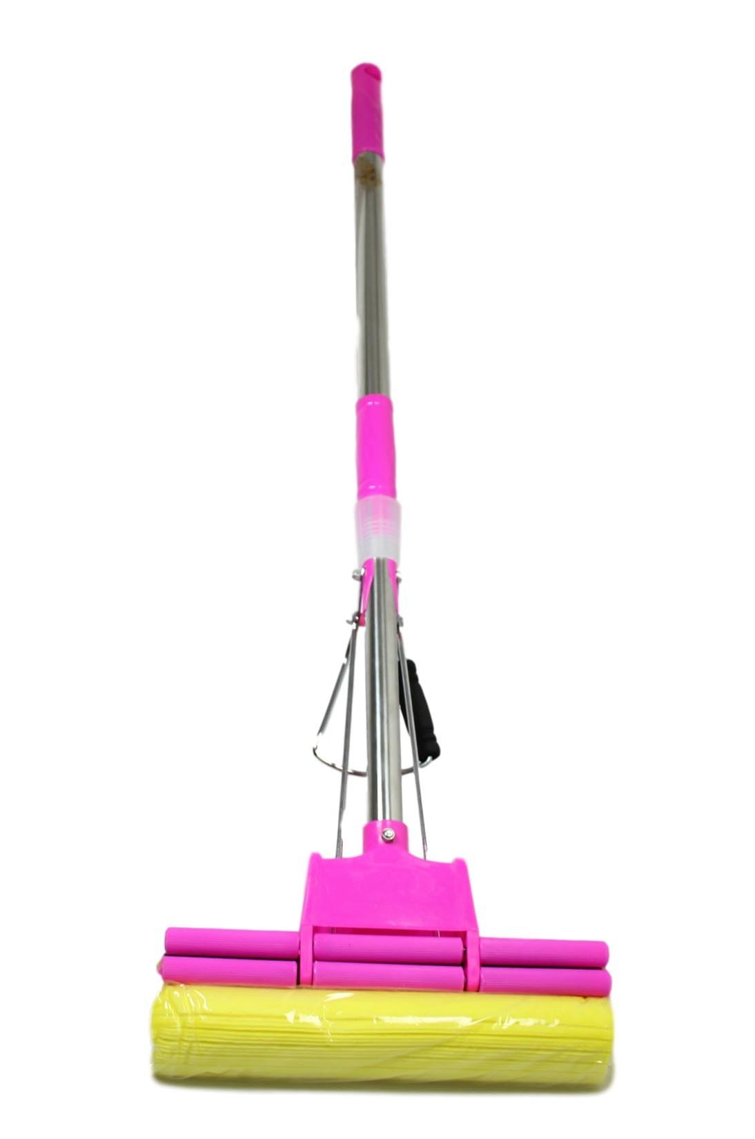 E x pandable Squeeze Yellow Cleaning Sponge Mop Assorted Colours