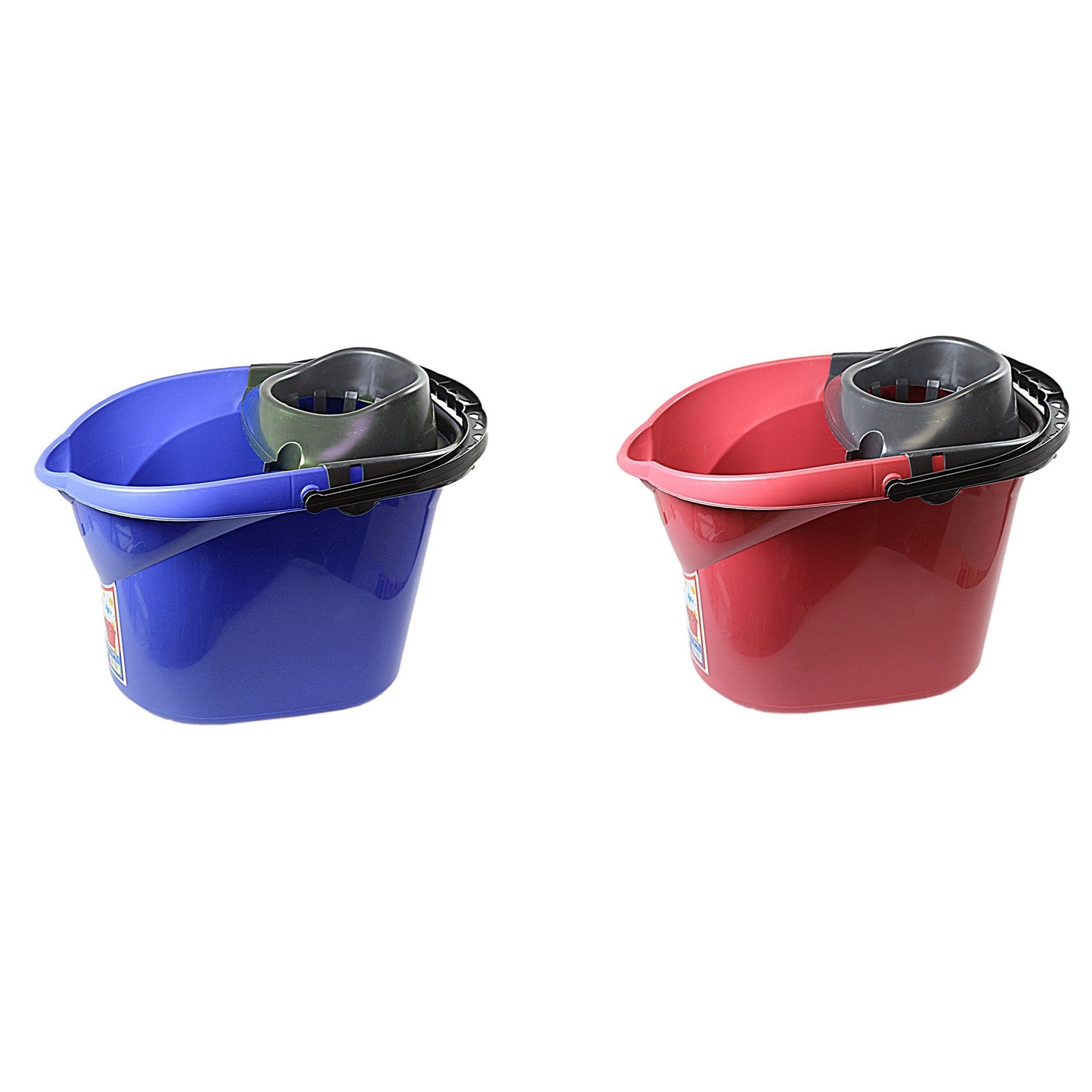 Plastic Mop Bucket 13 Litre Assorted Colours H1186 A