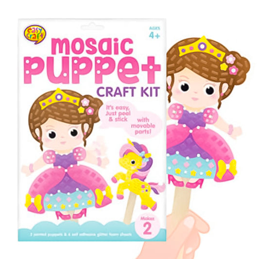 Princess And Unicorn Twin Pack Mosaic Puppet Kit