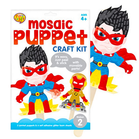 Super Hero Twin Pack Mosaic Puppet Kit