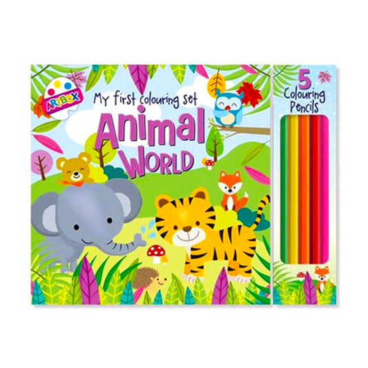 Animal World First Colouring Set