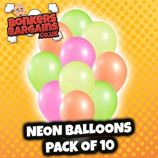 Neon Balloons - 10 Pack - P2713 (Large Letter Rate)