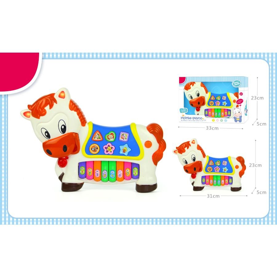 Horse Shape Musical Childrens Toy Piano With Animal Sound