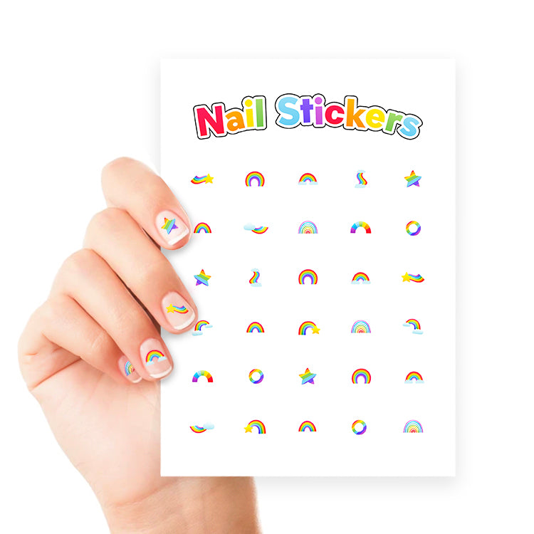 Rainbow Nail Art Sticker Sheet