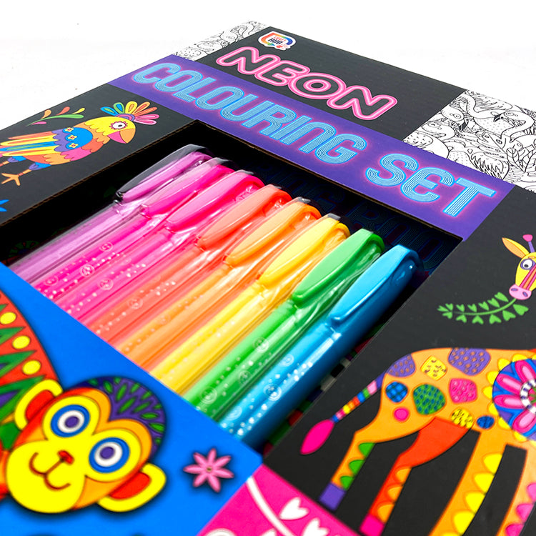 Deluxe Neon Colouring Set