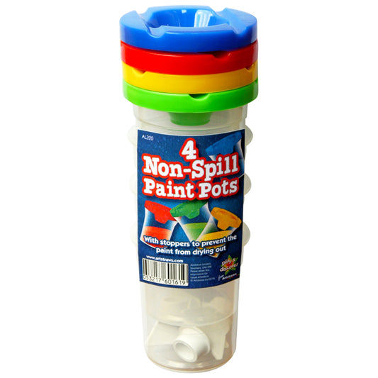 Non Spill Paint Pots x 4 ( Craft Clearance Special )
