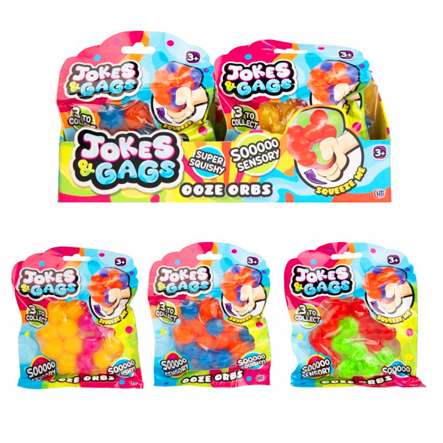 Ooze Orbs Squishy Pack Super Sensory Orbs Ball Bag