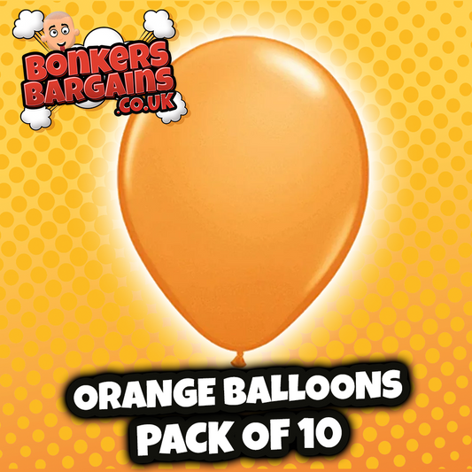 Papstar Orange Birthday Party Balloons 10 Piece Party Pack 25cm 18990 (Large Letter Rate)