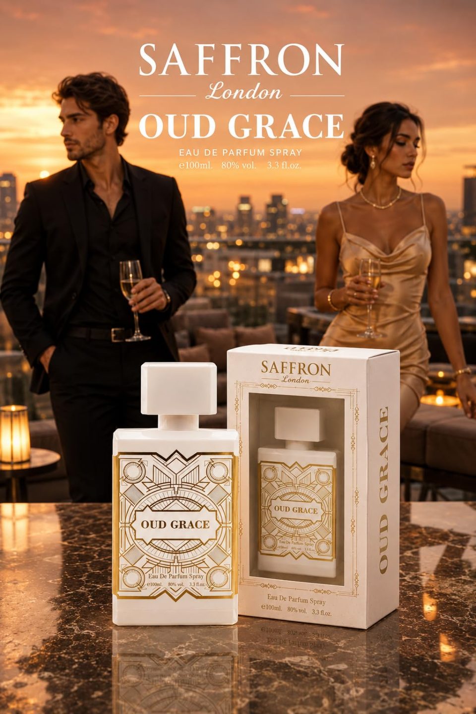 OUD GRACE Inspired by Oud for Greatness - Eau de Parfum Unisex Spray 100ml - Saffron London