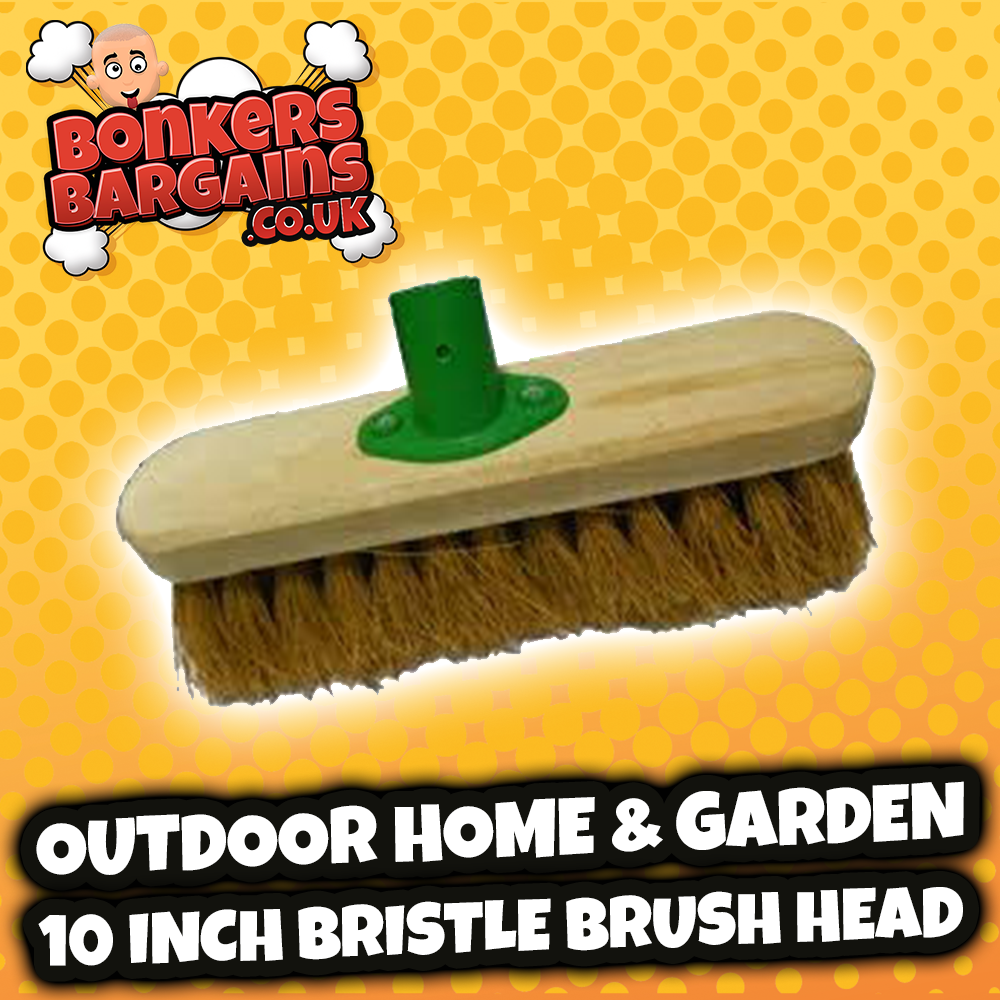 Outdoor Home and Garden Broom Sweeping Bristle Brush Head 10 Inch BHC255B1 (Parcel Rate)