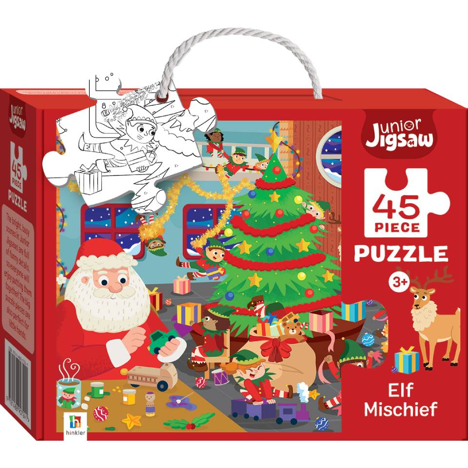 Elf Mischief 45 Piece Jigsaw Puzzle Set