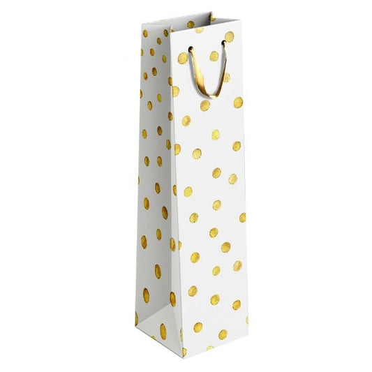 Gold / Silver Patterned Paper Wine Bottle Gift Bag 12 x 36 x 10 cm Assorted Designs P1913