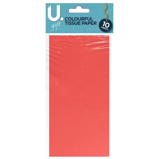 Colourful Tissue Paper 10 Sheets Assorted Colours P2064