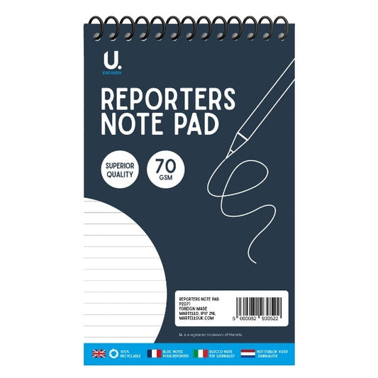 Reporters Note Pad 72 Pages 22 x 13 cm P2071