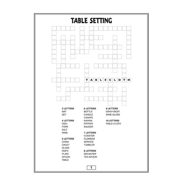 Criss Cross Puzzle Book 270 X 200 Mm Assorted Designs