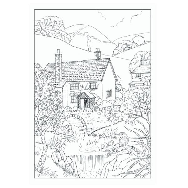 World of Art Adult Colouring Book Country Scenes, Castles & Cottages Assorted Designs  P2581