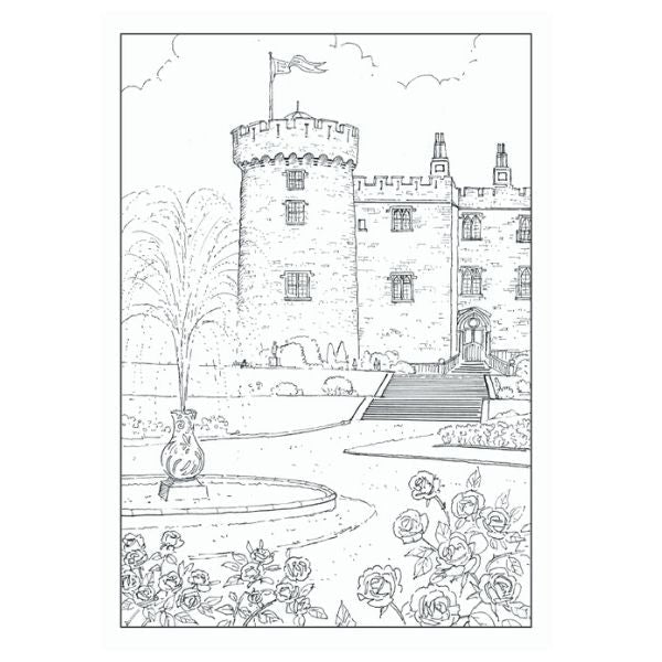 World of Art Adult Colouring Book Country Scenes, Castles & Cottages Assorted Designs  P2581