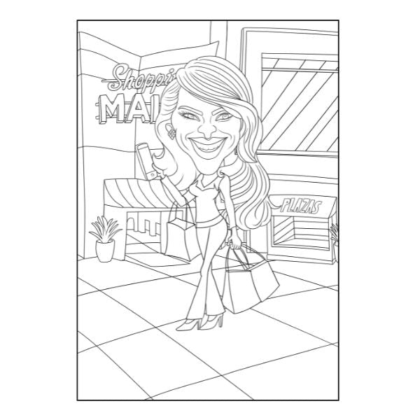 Advanced A4 Colouring Book Comical Character