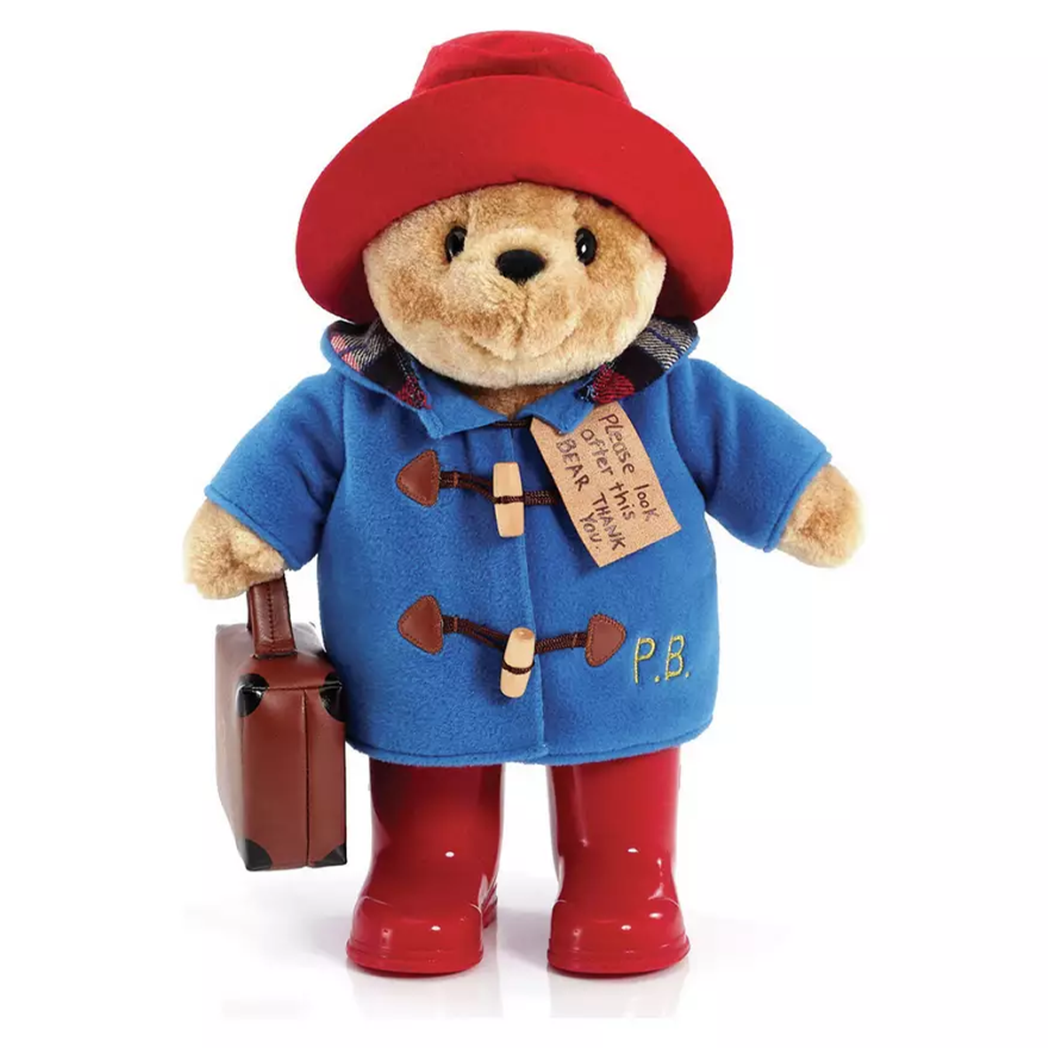 Paddington Large Classic Boots And Suitcase Plush Soft Toy Official 33cm